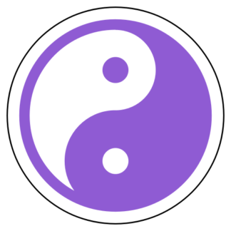 Yin Yang Sticker (Lavender)